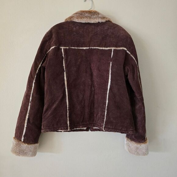 DONA MICHI Womens Genuine Leather Jacket Size XXL Brown Western Y2k Bohemian - Picture 9 of 9